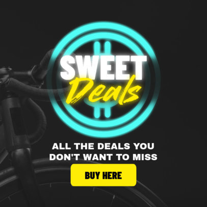 Neon-Themed Ad Banner Maker for a Black Friday Sale