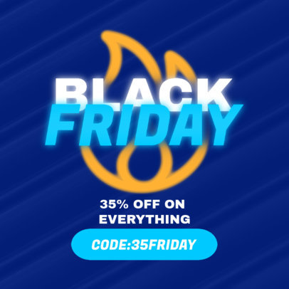 Ad Banner Maker with a Neon-Color Theme for Black Friday 3031g