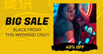 Facebook Post Template for a Black Friday Special Discount Announcement 