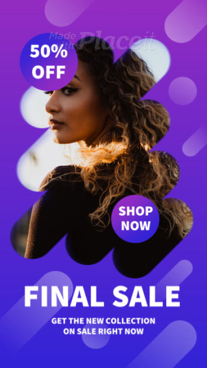 Instagram story Video Maker Featuring Dynamic Bubbles for a Sale Ad 2366-el1