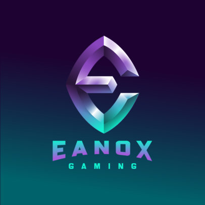Gaming Logo Template with a Futuristic Letter Emblem