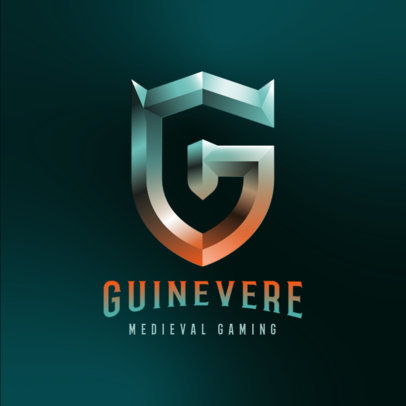 Gaming Logo Generator with a Medieval-Looking Letter Emblem