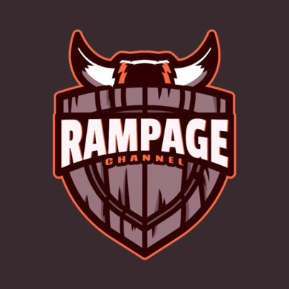 Logo Maker for a Gaming Channel with a Viking Shield Graphic