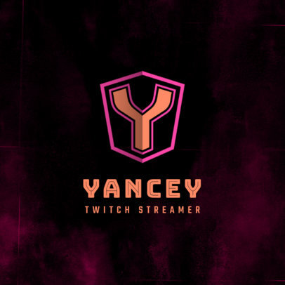 Logo Maker for a Gaming Streamer with a Letter Emblem