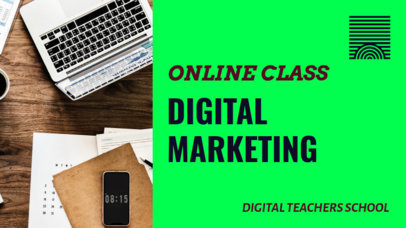 YouTube Thumbnail Template for a Digital Marketing Masterclass