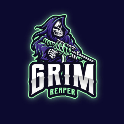 Gaming Logo Generator Featuring a Sniper Skeleton