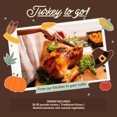 Instagram Post Creator for a Thanksgiving Catering