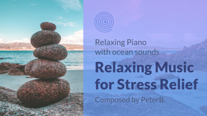 YouTube Thumbnail Maker for a Relaxing Music Channel 