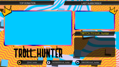 Gaming Twitch Overlay Creator for a Gamer Channel Featuring a Multicam Design 2989b