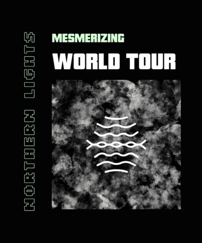 T-Shirt Design Maker Featuring Tie Dye Graphics for Music Merch 3074