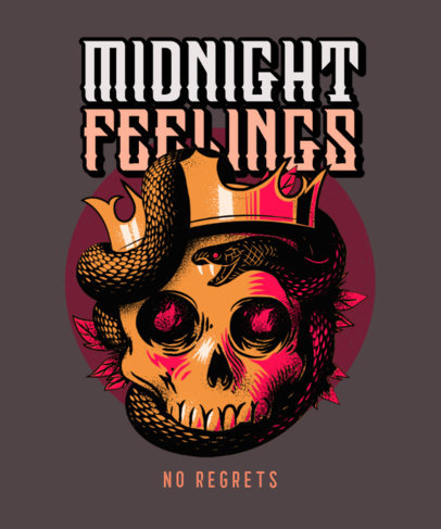 T-Shirt Design Template for Music Band Fanatics