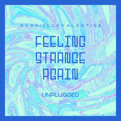 Pop Album Cover Template Featuring Tie-Dye Backgrounds 3075