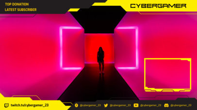 Twitch Overlay Maker with Graphics Inspired in Cyberpunk 2077 3058