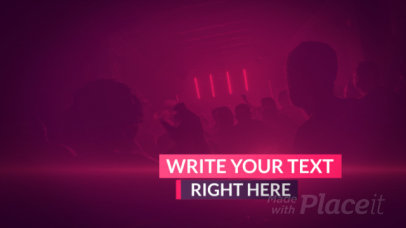 Slideshow Video Maker Featuring Neon Graphics for Upcoming Music Promo 2339-el1