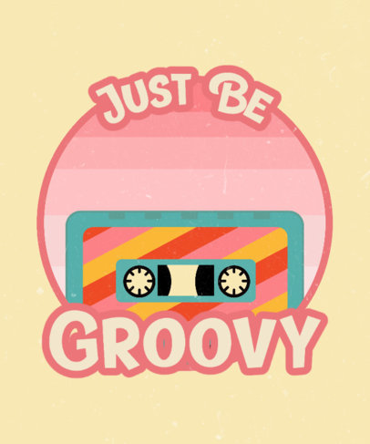 Illustrated T-Shirt Design Maker with a Retro Cassette Graphic
