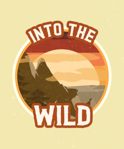 Vintage T-Shirt Design Maker Featuring the Image of a Camp