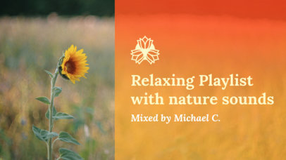 Wellness-Themed YouTube Thumbnail Template for a Meditation Music Channel 