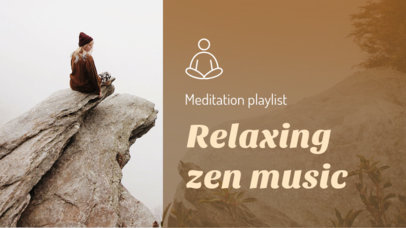 Wellness-Themed YouTube Thumbnail Template for a Zen Music Playlist 3064i