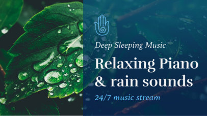 YouTube Thumbnail Maker for a Piano Playlist with Rain Sounds 3064h