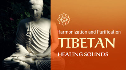YouTube Thumbnail Creator for a Playlist with Healing Tibetan Harmonies 3064j