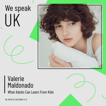 Instagram Post Design Template for a Speaker's Profile 