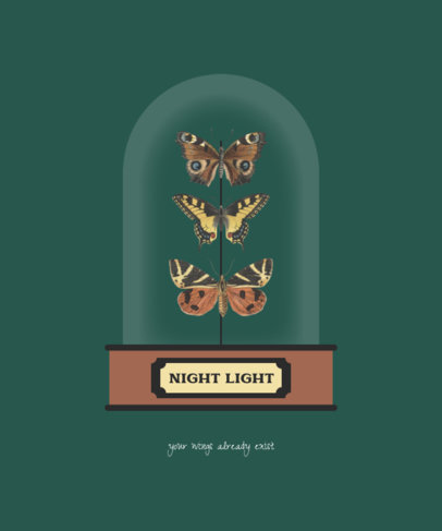 T-Shirt Design Maker Featuring Three Dissected Butterflies 3092a-el1