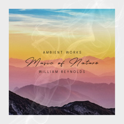 Album Cover Maker for Ambient Music Featuring a Beautiful Landscape 