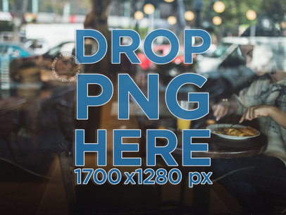 Window Decal at a Breakfast Place Mockup a14529-032817