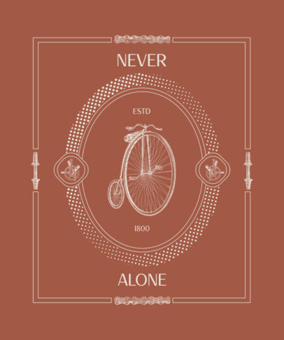 T-Shirt Design Creator with a Graphic of a Vintage Bicycle
