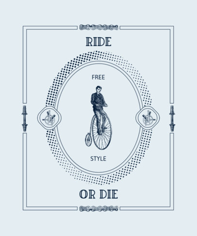 Bicycle-Themed T-Shirt Design Maker with a Vintage Graphic
