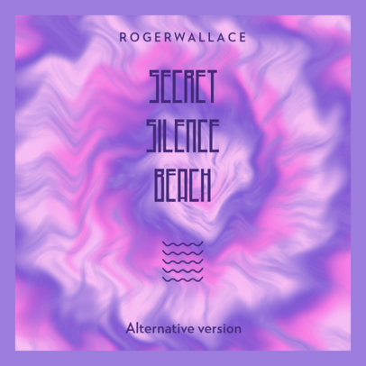 Tie Dye-Style Album Cover Creator for a Pop Singer's New Single 3075e