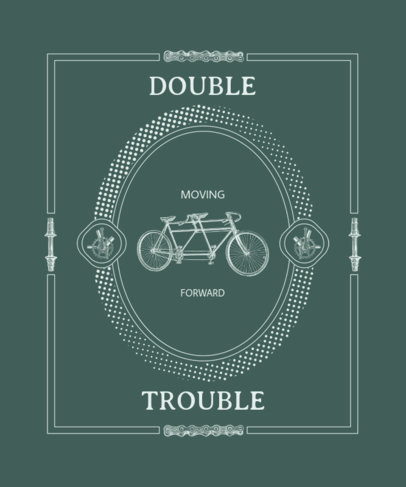 Fun T-Shirt Design Creator with a Graphic of a Vintage Bicycle