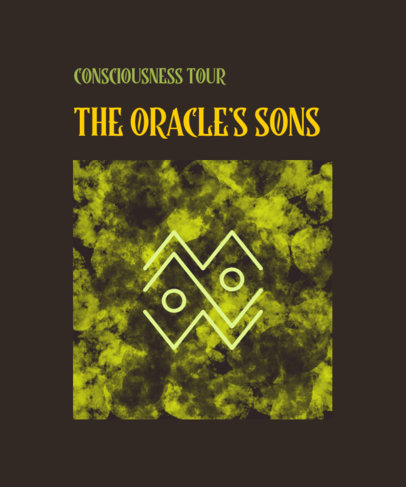 T-Shirt Design Generator for a Rock Band's World Tour Featuring Tie Dye Graphics 3074f