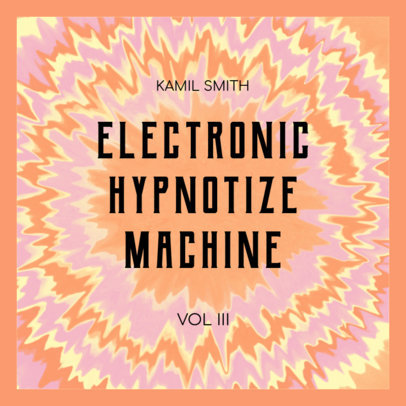 Album Cover Generator for an Acid Music Compilation with Tie-Dye Illustrations 3075d