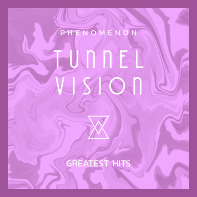 Greatest Hits Album Cover Template for an EDM Artist with Colorful Tie Dye Patterns 3075g