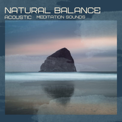 Album Cover Design Template for a Meditation Music Collection