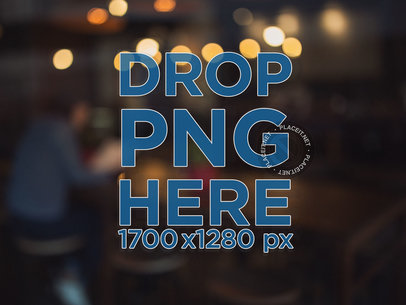 Window Decal Template at a Coffee Shop 