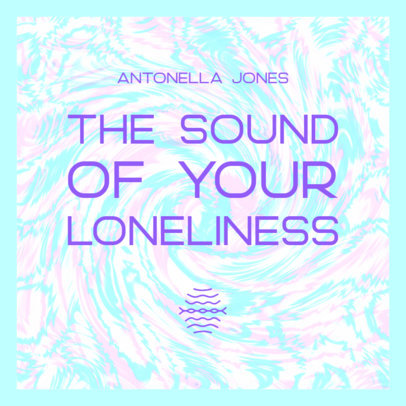 Album Cover Maker for a Pop Female Singer Featuring a Tie-Dye Background 3075a