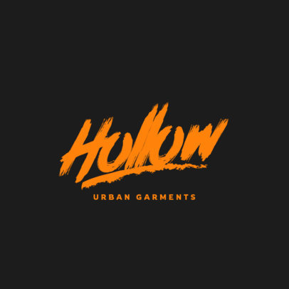 Logo Maker with Brush Lettering for an Urban Clothing Brand