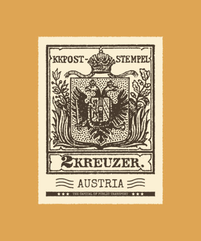 Illustrated T-Shirt Design Creator with Vintage Stamps