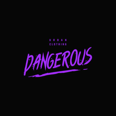 Streetwear Brand Logo Template with an Urban-Style Typography 