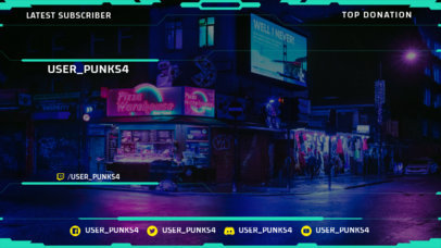Twitch Overlay Creator with a Cyberpunk 2077-Inspired Background