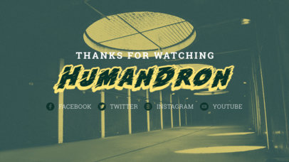 Twitch Offline Banner Template with Graphics Inspired by Cyberpunk 2077