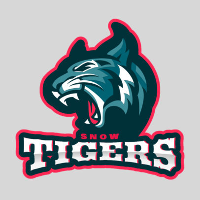 Sports Logo Maker for a Hockey Team with a Tiger Graphic