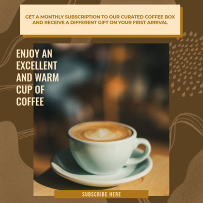 Instagram Post Creator for a Coffee House's Customer Loyalty Program Ad 3065b