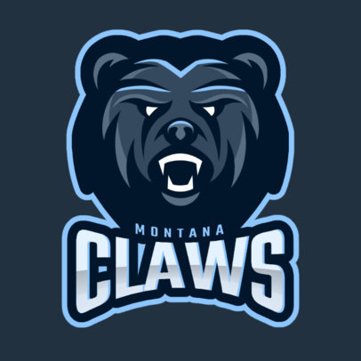 Sports Logo Generator With a Roaring Bear Graphic