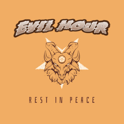 Heavy Metal Logo Creator Featuring a Graphic of a Demonic Goat