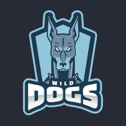 Sports Logo Generator Featuring an Aggressive-Looking Dog