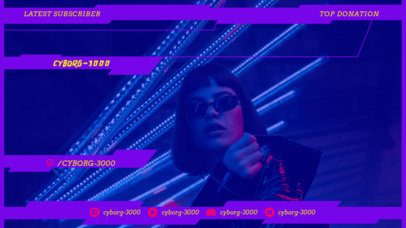 Twitch Overlay Creator Featuring a Cyberpunk 2077-Inspired Female Character