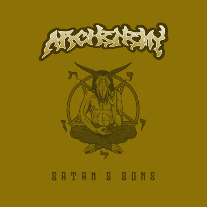 Logo Maker for a Hardcore Rock Band Featuring a Demon Illustration